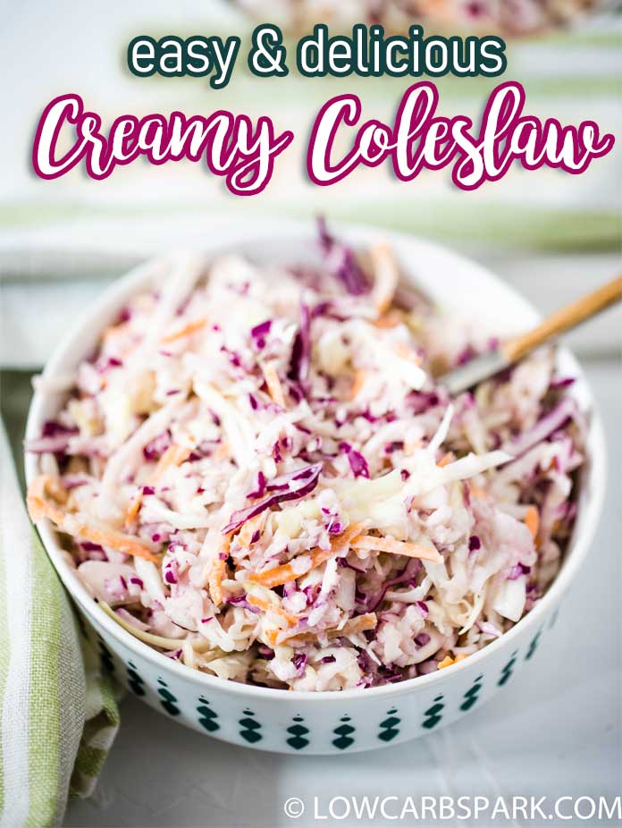 Creamy Homemade Coleslaw Salad Recipe