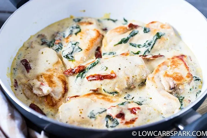One-Skillet Creamy Tuscan Chicken – Easy & Low Carb 3 easy creamy chicken with white sauce