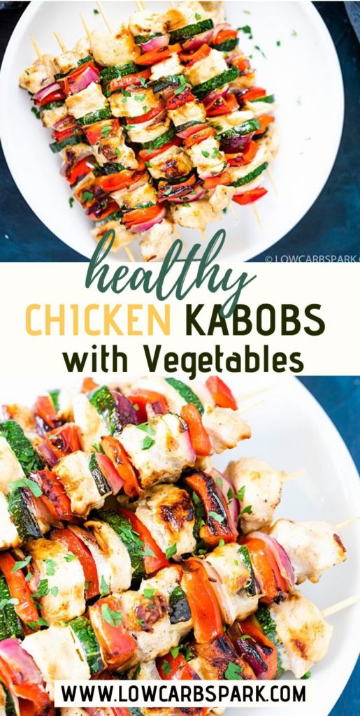 healthy chicken kabobs with Vegetables