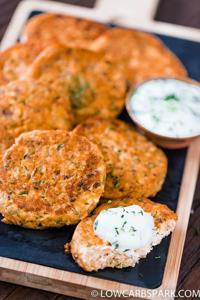 The Best Salmon Patties Recipe 3 keto and low carb salmon patties