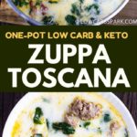 zuppa toscana is naturally low carb and keto with spinach and sausage