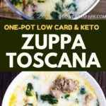 zuppa toscana is naturally low carb and keto with spinach and sausage