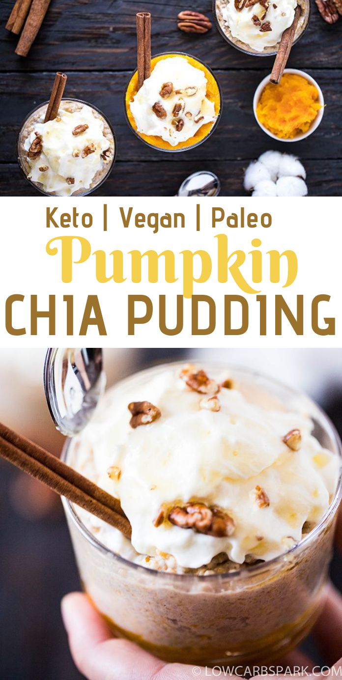 Pumpkin Pie Chia Pudding - ( Paleo, Keto, Low Carb, Dairy-Free)
