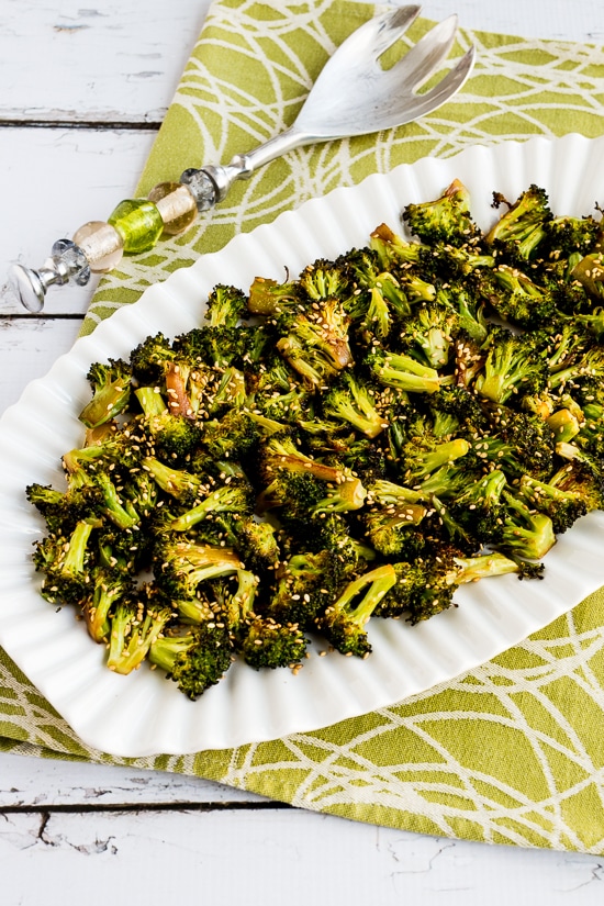 2 550 Roasted broccoli soy sesame kalynskitchen