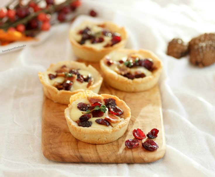 Savory bacon cranberry cheese tartlets 7334