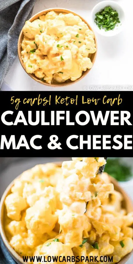 This is the BEST Cauliflower Mac and Cheese and is a family favorite, children approved. It uses cauliflower in place of pasta, a super creamy sauce made if a combination of cheeses, and a mix of spices to enhance the taste. It's definitely the ultimate rich and creamy cauliflower recipe that's super comforting, easy to make, and perfect for dinner or as a festive side dish.