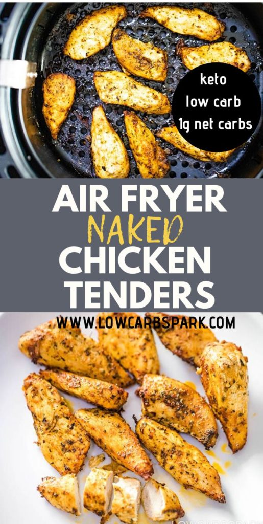 These Air Fryer Naked Chicken Tenders are wonderfully juicy, coated with a delicious chicken seasoning, and cooked to perfection. It's super simple, quick, and incredibly delicious! Ready in under 15 minutes, this is great for anyone on a keto, low-carb, or paleo diet.