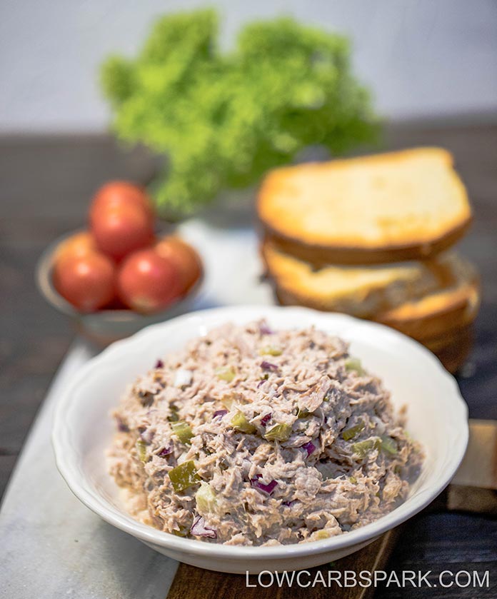 Tuna Salad is my go-to meal on warm summer days. It's made with a few wholesome ingredients such as flaky tuna, Greek yogurt, celery, red onion. It is super creamy and flavorful. Serve this salad in sandwiches, on a bed of greens, wrap in lettuce, fill in avocado boats for a filling work lunch, or an easy weeknight meal.