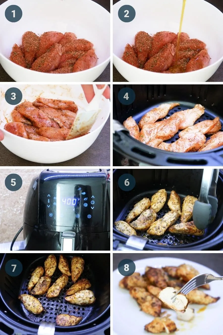 Juicy Air Fryer Naked Chicken Tenders 3 how to air fry chicken tenders