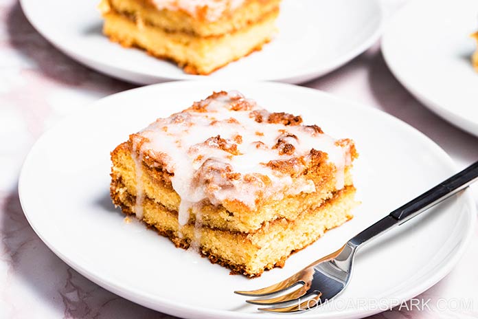 Make the best keto coffee cake that's a soft and moist sponge cake topped with a buttery streusel topping containing cinnamon and occasionally nuts. This crumb coffee cake tastes best with a cup of coffee in the morning or afternoon.