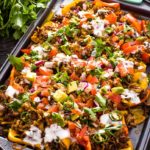 Low Carb Nachos with Mini Peppers are a fun and delicious way to enjoy loaded nachos without the carbs. Loaded nachos are easy to make, perfect for a party, Game Day, snack, or quick dinner.