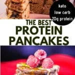 Protein pancakes are super fluffy, easy to make, and perfect for breakfast or a quick post-workout snack. They're loaded with protein, chocolate flavor, and most important sugar-free and wheat flour-free. Super easy to make these pancakes pack about 20g protein per serving! You should definitely give these pancakes a try!