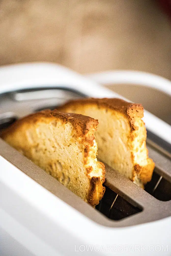 The best keto bread that is only 1g net carbs and perfect toasted and smothered with butter!