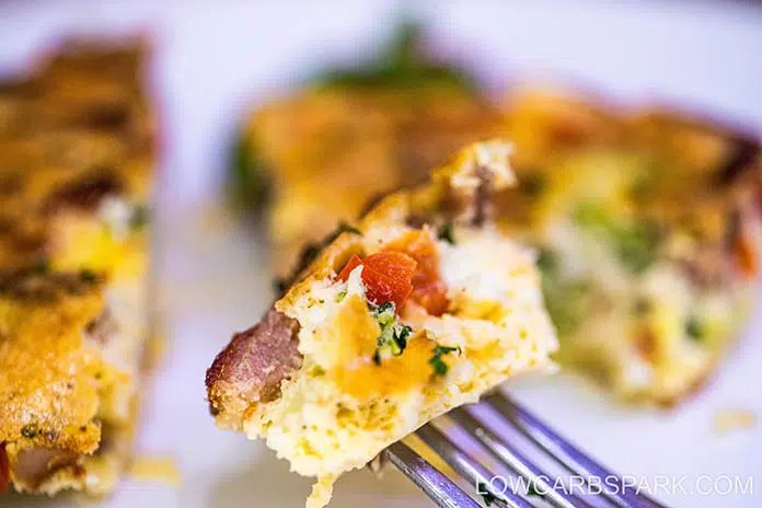 Best Easy Keto Frittata Recipe 6 This oven-baked vegetable frittata it's super easy to make, creamy, and loaded with vegetables. Keto frittata is the perfect make-ahead recipe for breakfast or work lunches.