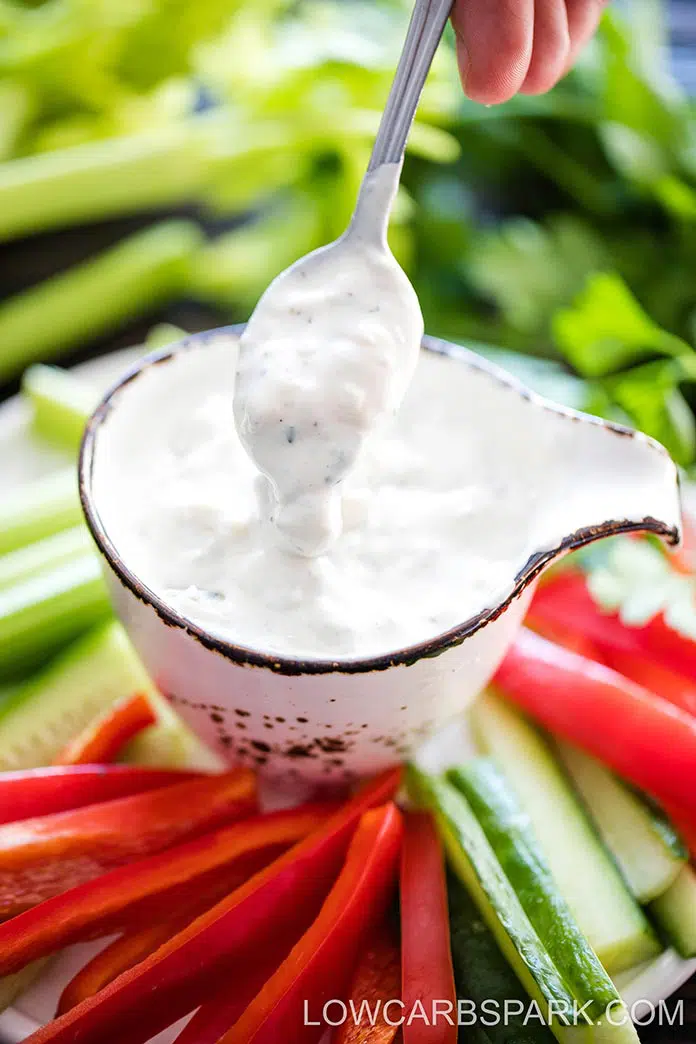 The Best Homemade Chunky Blue Cheese Dressing - {Keto, Low Carb} 3 easy blue cheese dressing