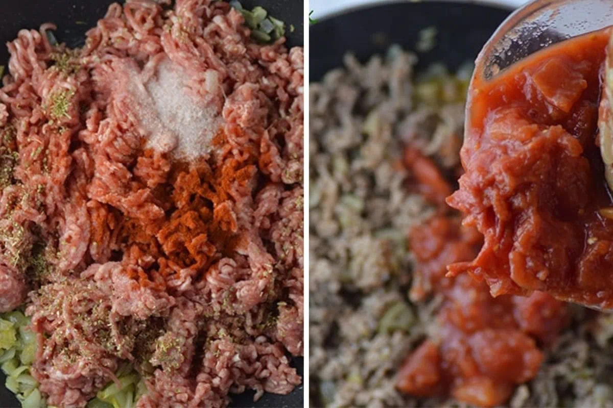 Healthy Keto Stuffed Peppers 6 how to make keto stuffed peppers saute the onion and garlic make the filling