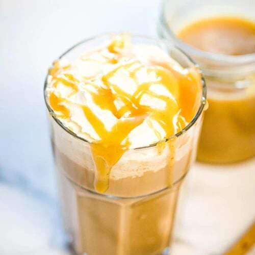 Low Carb Keto Caramel Pumpkin Spice Frappuccino 4 keto caramel pumpkin frappucino