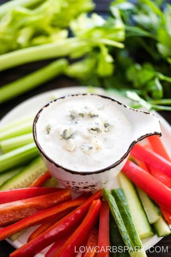 The Best Homemade Chunky Blue Cheese Dressing – {Keto, Low Carb}