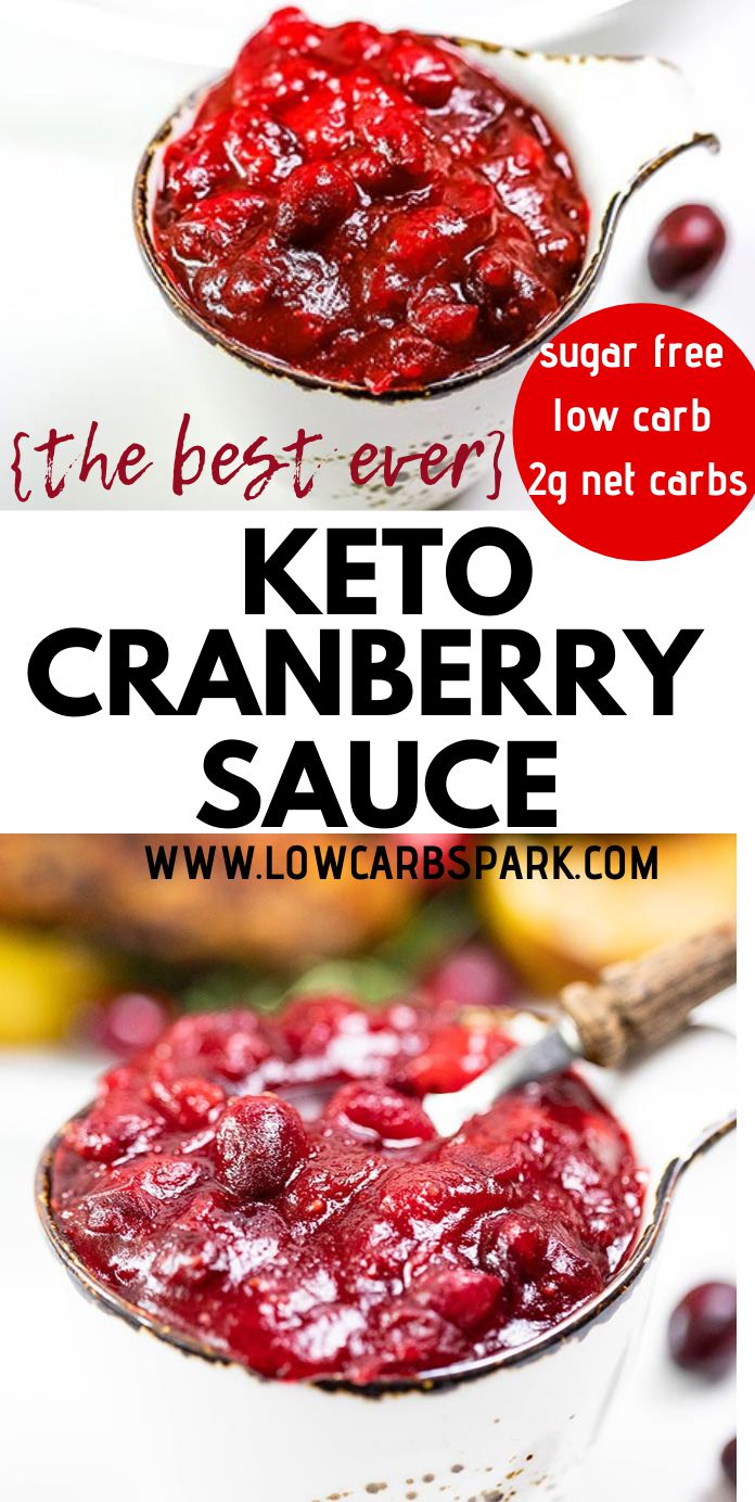 The Best Ever Keto Cranberry Sauce