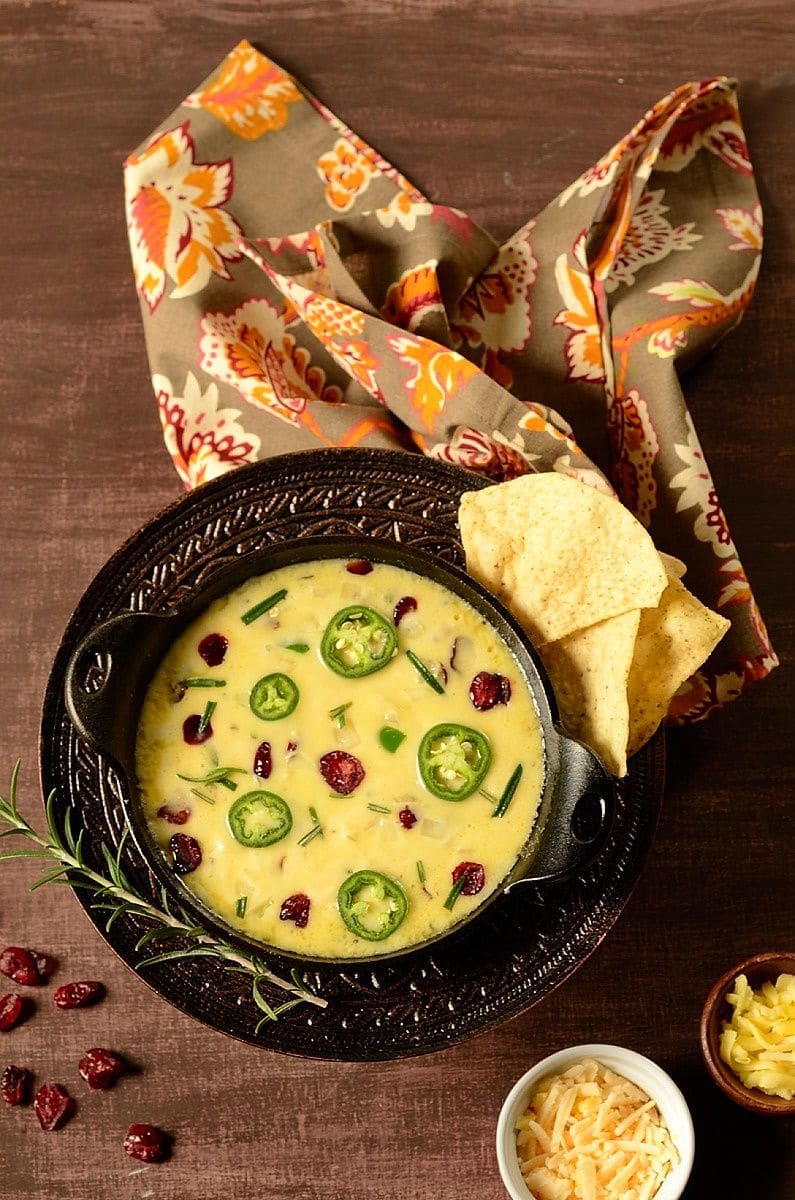 Cranberry Jalapeno Queso Fundido Dip For Cacique by Denise Browning FromBrazilToYou.Org