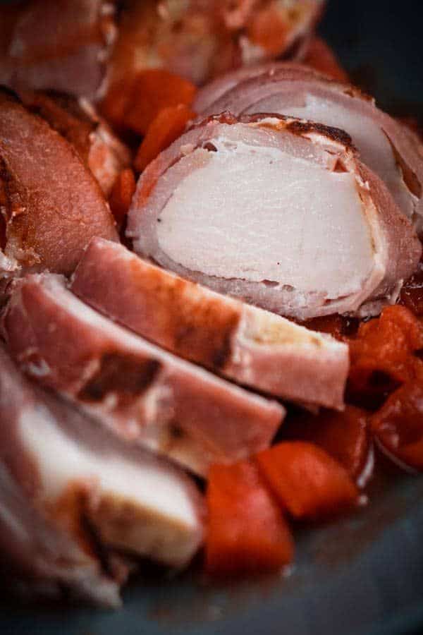 bacon wrapped turkey breast tomatoes recipe low carb keto 3