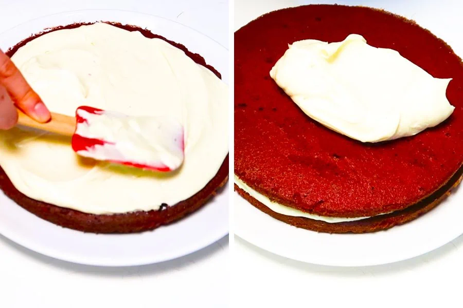 The Best Keto Red Velvet Cake - Only 4g carbs! 10 frost the red velvet cake