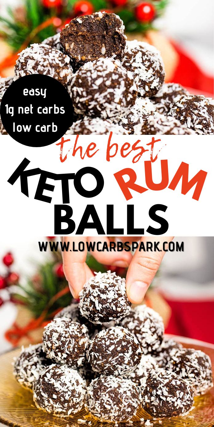 Easy Keto Rum Balls - 1g net carbs