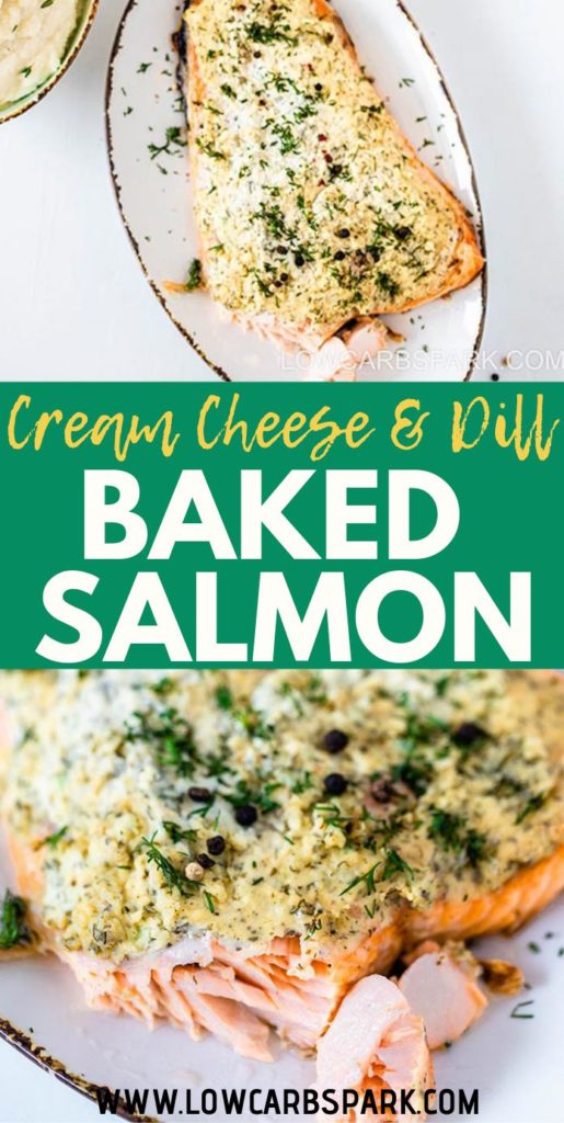 cream cheese and dill baked salmon