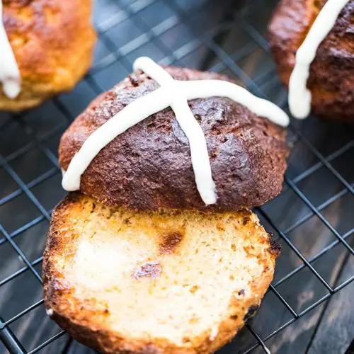 keto low carb hot cross buns for easter