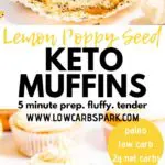 lemon poppy seed keto muffins