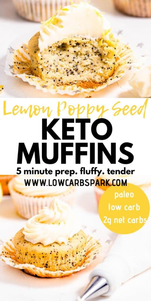 lemon poppy seed keto muffins