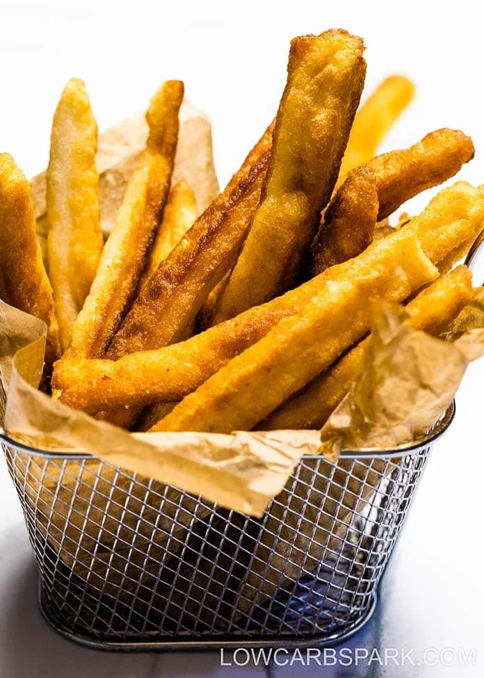 Best Ever Crispy Keto French Fries - Only 3g net carbs 3 texture of keto french fries