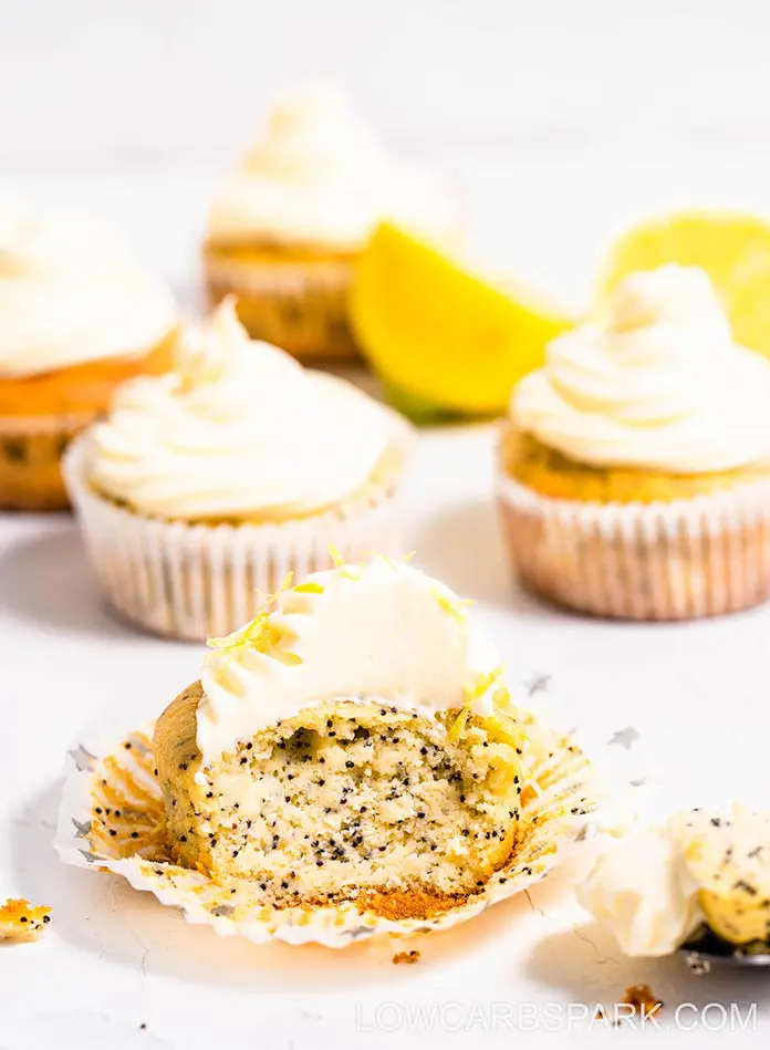 Keto Lemon Poppy Seed Muffins - 2g net carbs 2 texture of keto lemon poppy seed muffins