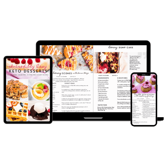 Keto Fruit Pizza with Cream Cheese Frosting - 4g net carbs! 11 incredibly easy ebook lowcarbspark keto desserts