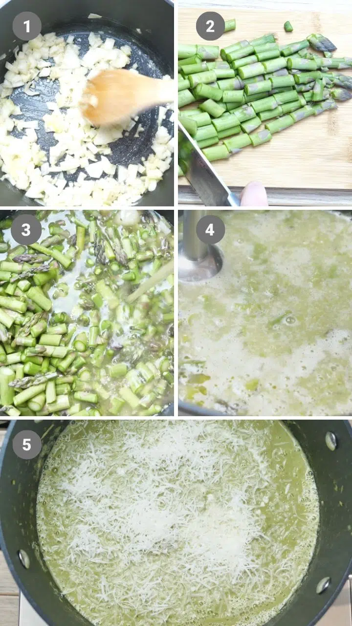 step by step asparagus soup