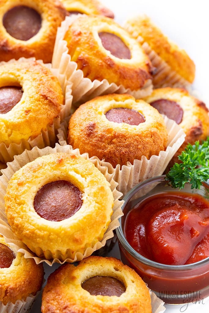 wholesomeyum keto corn dog recipe mini muffins 10