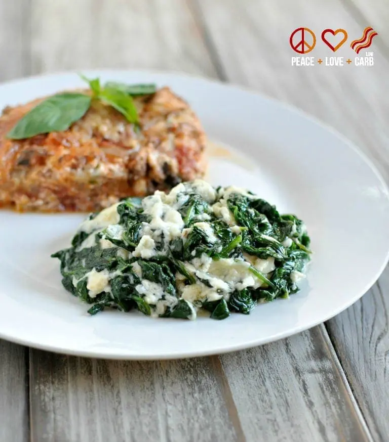 Cheesy Garlic Creamed Spinach From The Primal Low Carb Kitchen Cookbook