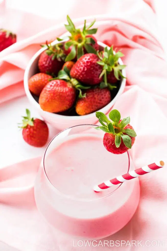 High Protein Strawberry Smoothie 4 delicious keto smoothie with strawberries