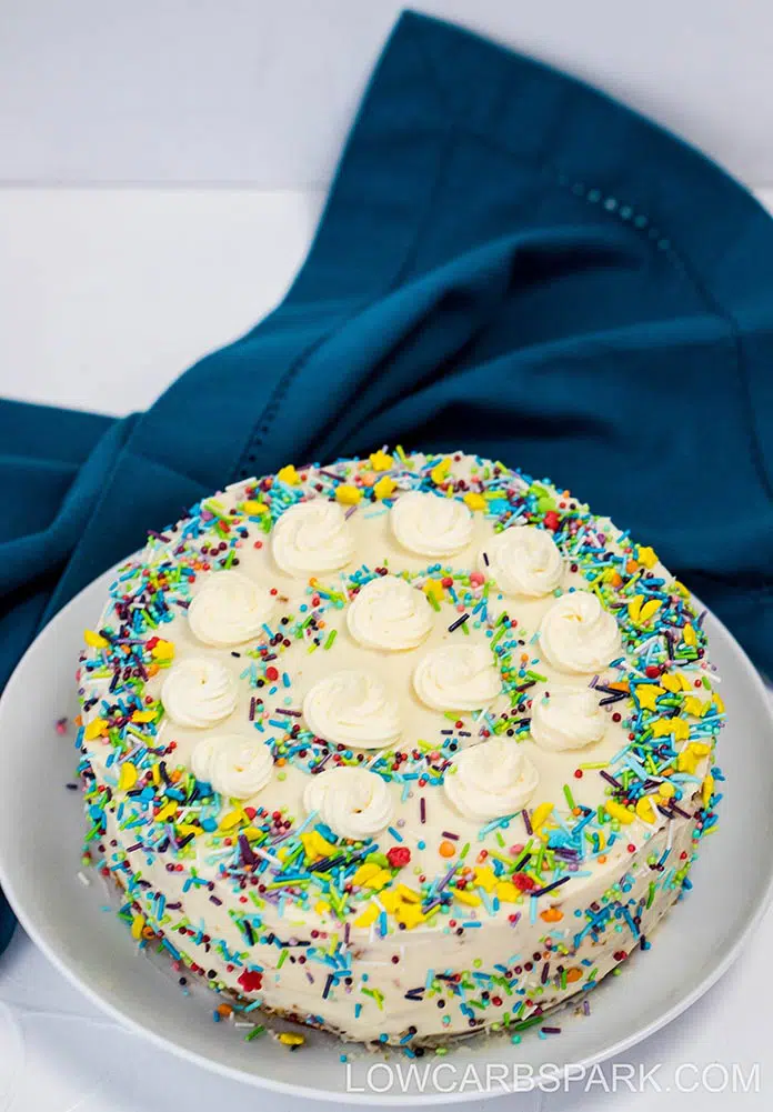 The Best Keto Cake I've Ever Had 11 fluffy vanilla yellow cake keto recipe
