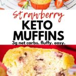 keto strawberry muffins pin