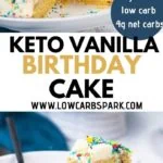 keto vanilla birthday cake pinterest