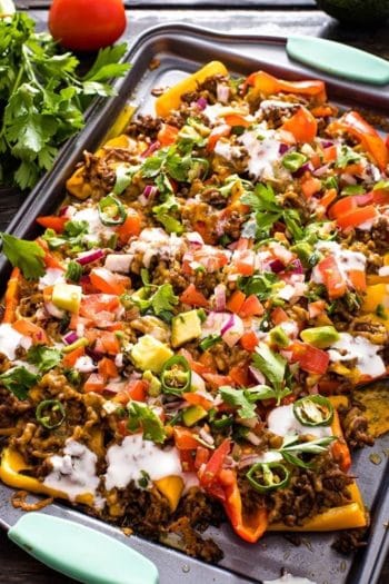 Low Carb Nachos with Mini Peppers