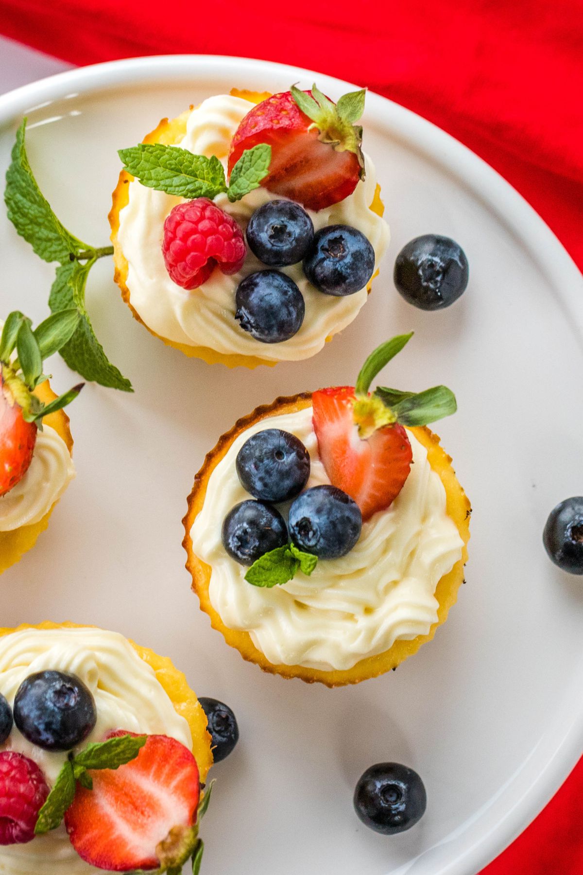 the best keto low carb mini cheesecake on a white plate