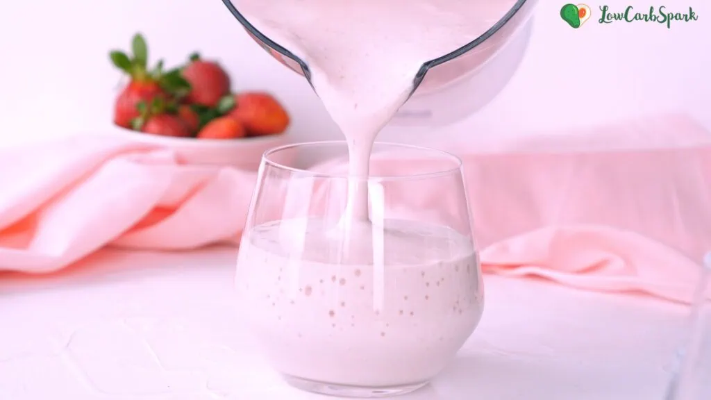 High Protein Strawberry Smoothie 6 thick strawberry smoothie