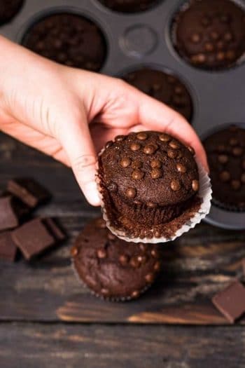 The Best Keto Double Chocolate Muffins