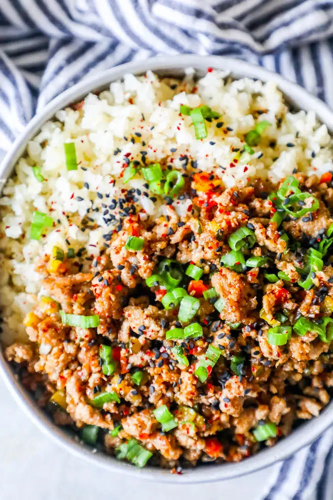 One Pot Keto Teryaki Turkey Rice Bowl Recipe Picture