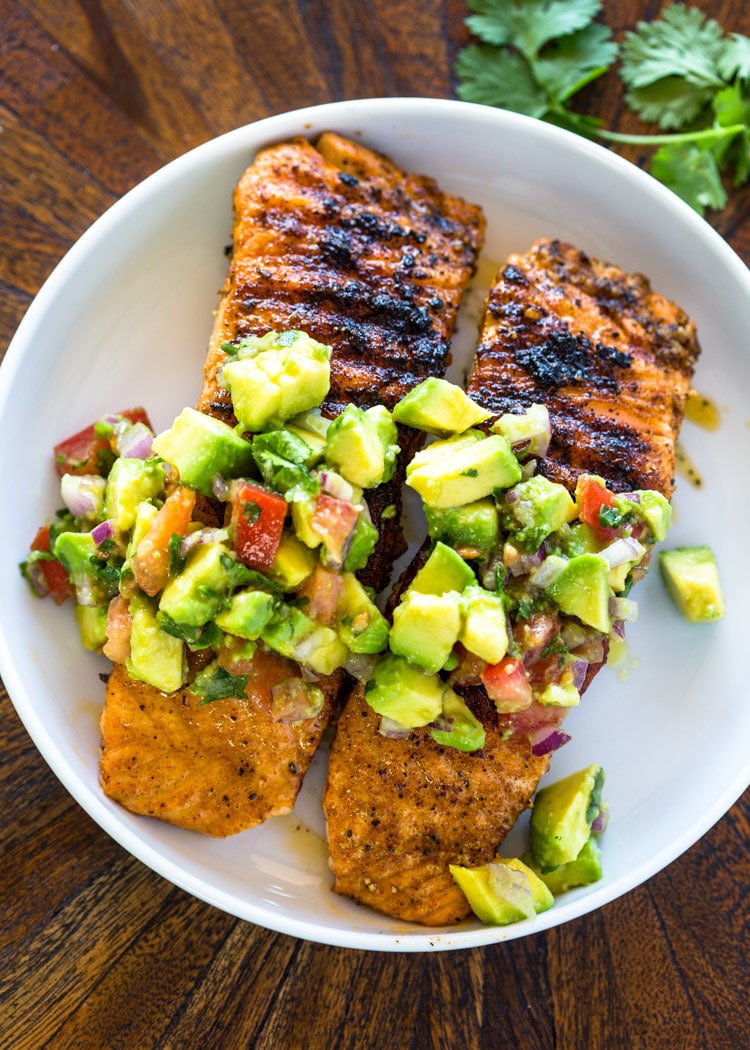 grilled salmon with avocado salsa 3