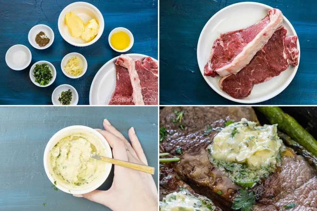 Garlic Butter Sirloin Steak 3 ingredients for garlic herb butter