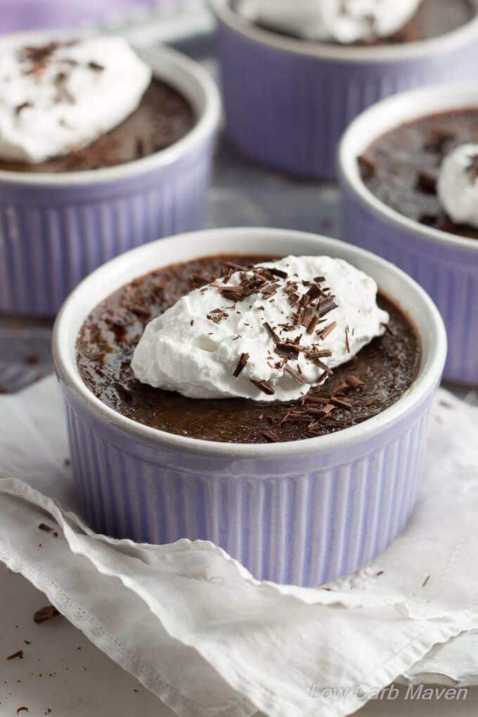 low carb chocolate truffle creme brulee 4