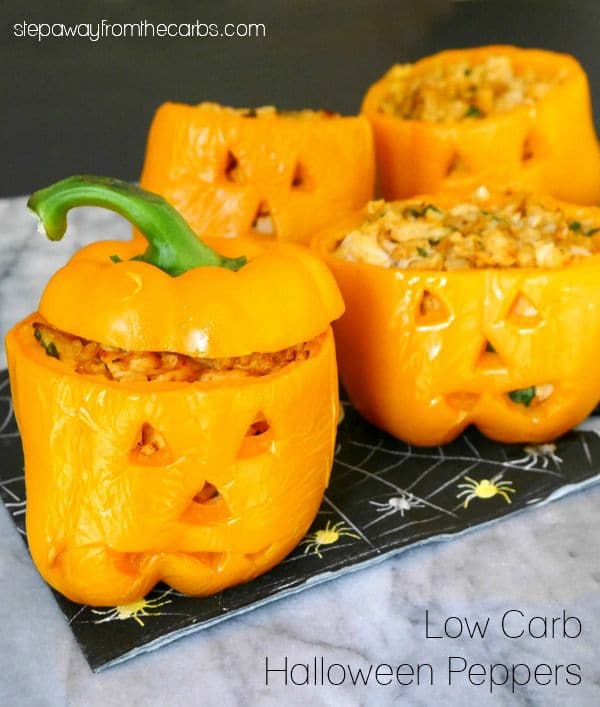 low carb halloween peppers